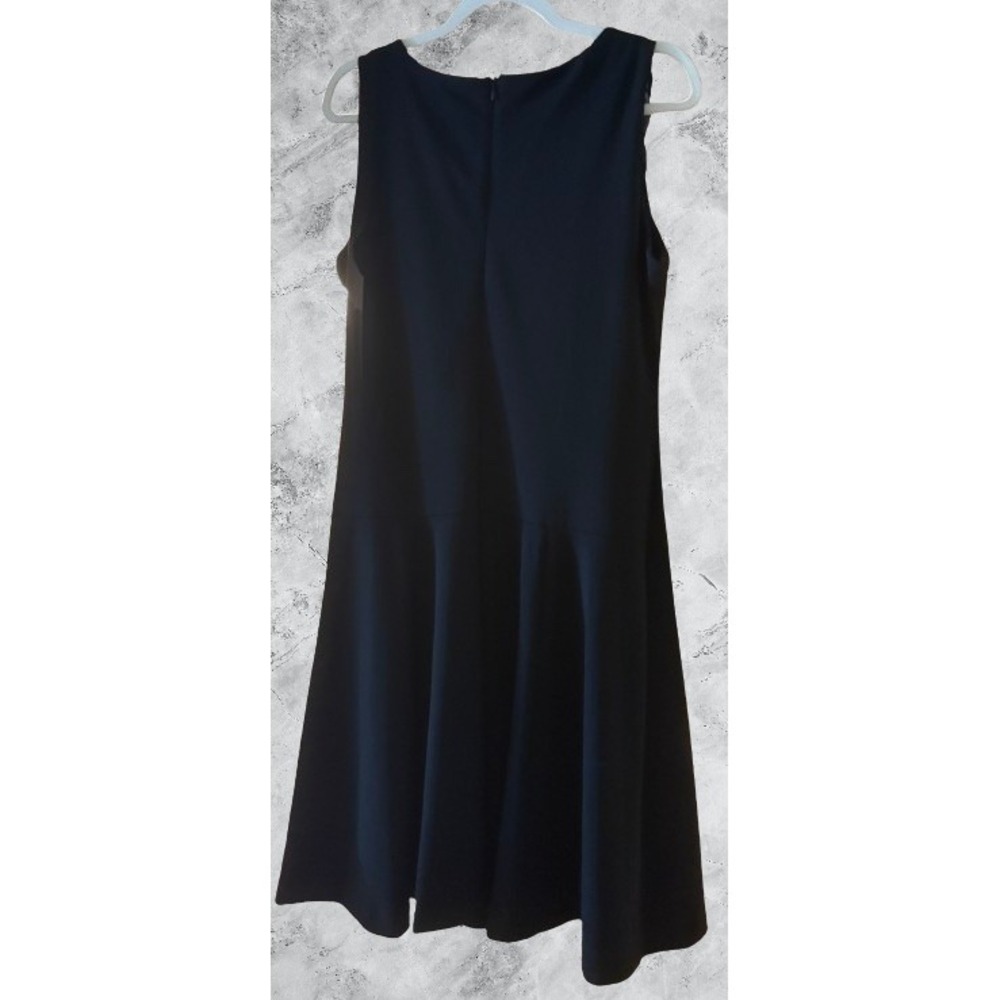 Plaza South Womens Black Sleeveless Drop Waist Shift Dress Size 10 02-45352